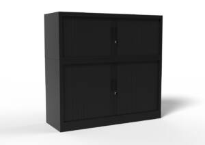 69x120 cm, zwart met opzetkast